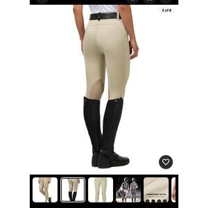 Kerrits Women's Performance Knee Patch Pocket Riding Tight -Tan Sz Medium casual